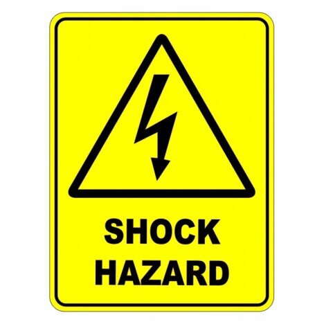 Shock Hazard Warning Safety Sign