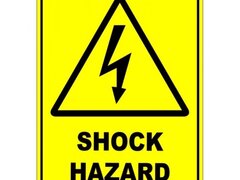 Shock Hazard Warning Safety Sign